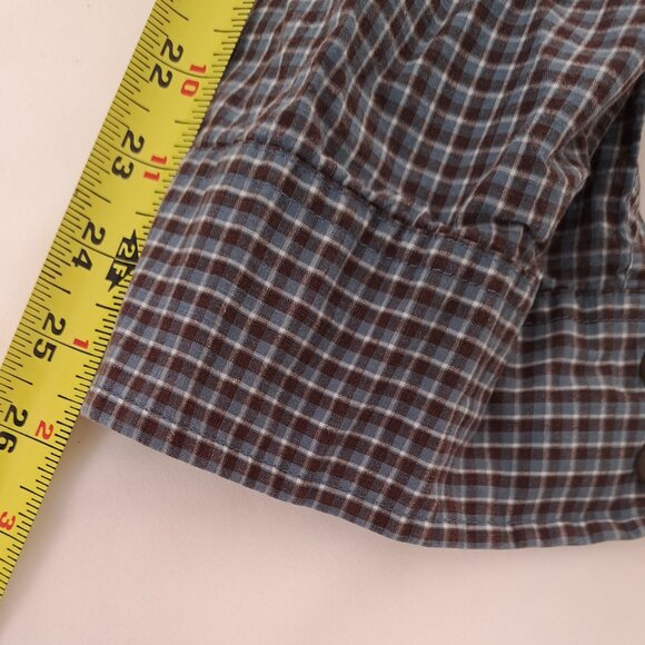 Timberland Plaid Shirt Slate Blue Burgundy Check Long Sleeve XXL TTG - Picture 5 of 8